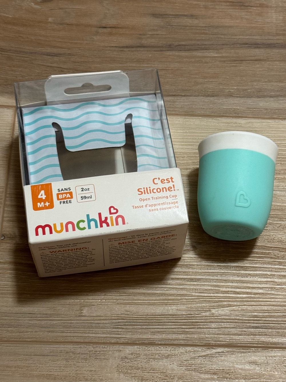 Munchkin silicone open training cup, 2oz